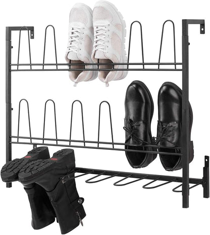 MyGift Premium Black Metal Hanging Wall Shoe Rack by MyGiftHome