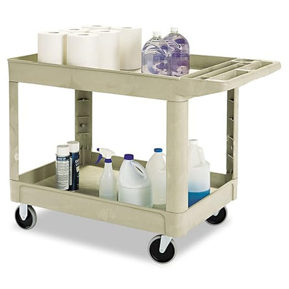 Rubbermaid Commercial Products BRUTE Heavy Duty 2-Shelf Utility/Service Cart - Image 2