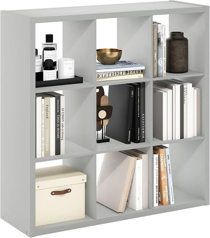 Furinno Cubicle Open Back Decorative Cube Storage Organizer, Light Grey | 14.6" by Furinno-FitsYourSpaceFitsYourBudget