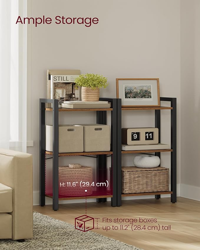 VASAGLE 3-Tier Bookshelf, Bookcase - Image 4