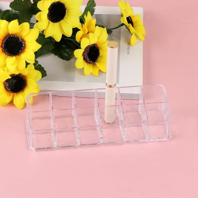 12-Slot Acrylic Organizer Case for Lipstick Bottles Storage - Image 6
