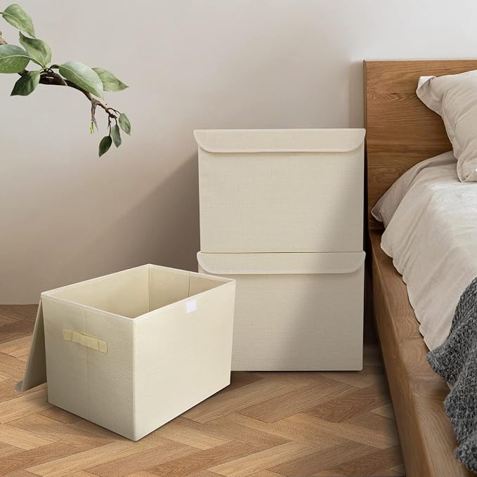 Large 42 Quarts Collapsible Stackable Storage Bins Cube - Image 8