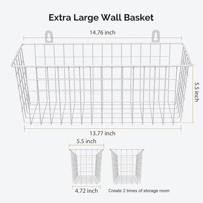 MaraFansie [Extra Large Wire Basket 2-Pack Hanging Wall Organizer Cabinet - Image 6