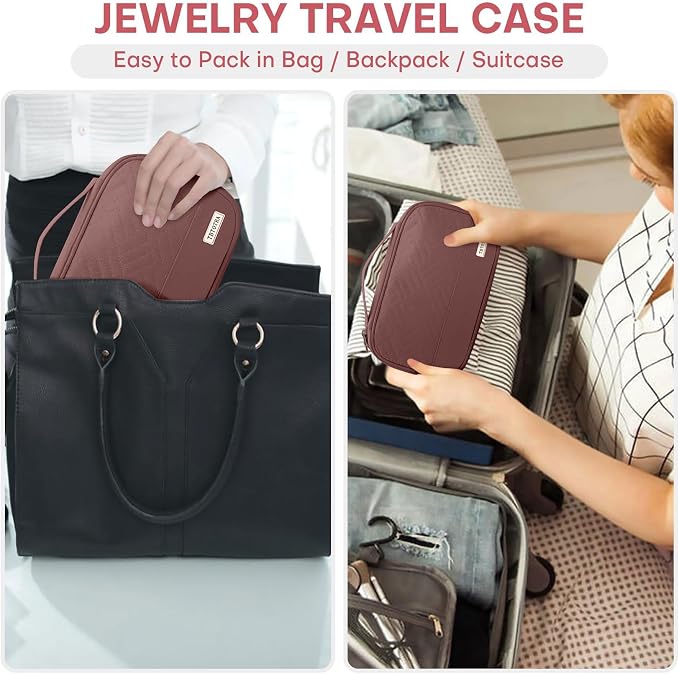 Jewelry Travel Case Organizer for Necklaces, Soft Sided - Image 6