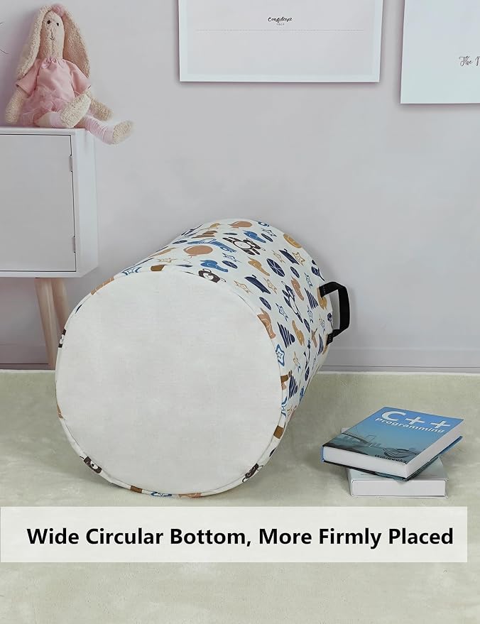 QUEENLALA Large Storage Basket, Laundry Hamper/Bathroom/Home Decor/Collapsible - Image 7