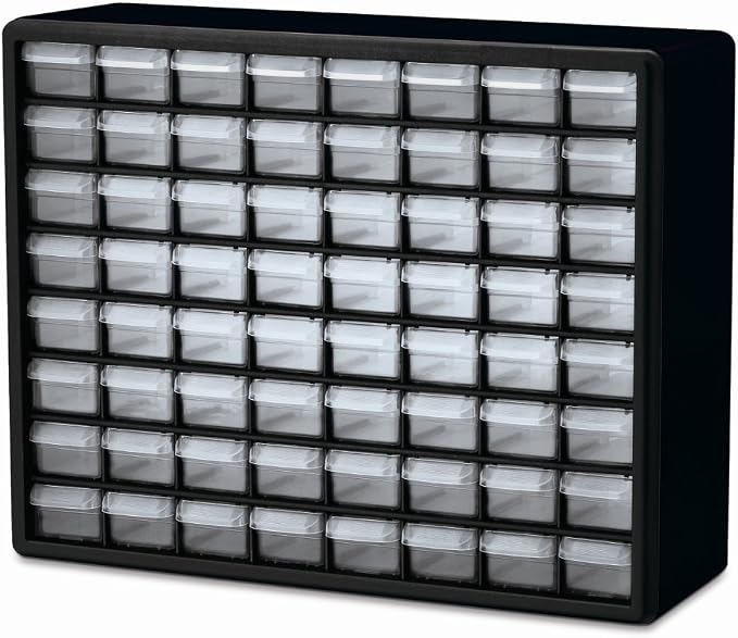 Akro-Mils 64-Drawer Plastic Storage Cabinet, Building Bricks Storage, Teacher by Akro-Mils