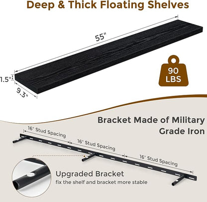Fun Memories Black 55Inch Floating Shelves - Image 3