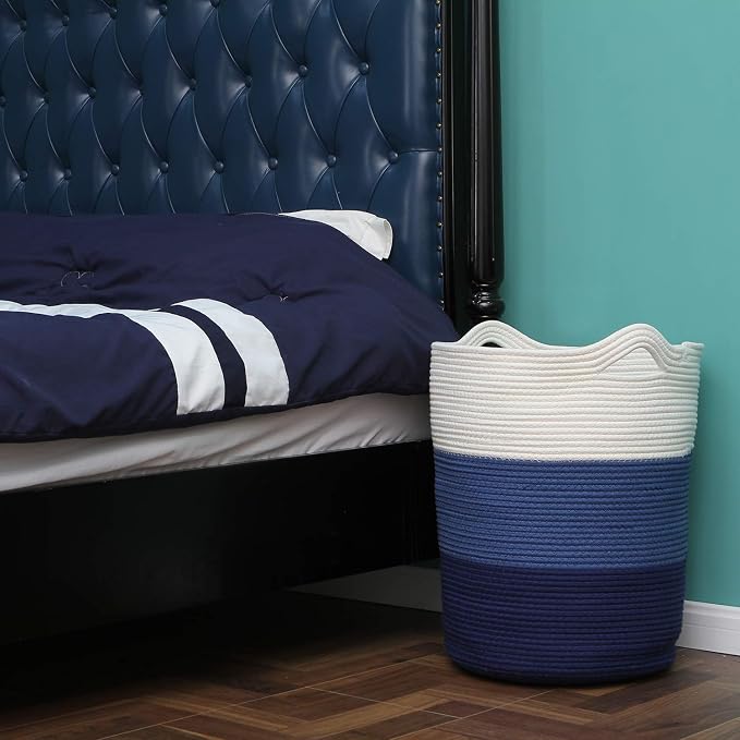 Sea Team Large Size Cotton Rope Woven Storage Basket - Image 2