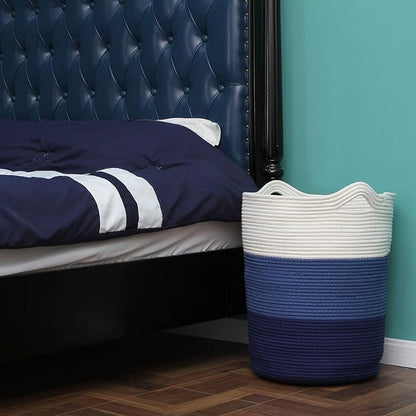 Sea Team Large Size Cotton Rope Woven Storage Basket - Image 2