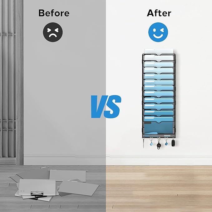 SUPEASY 13-Tier Wall File Holder Organizer - Image 7