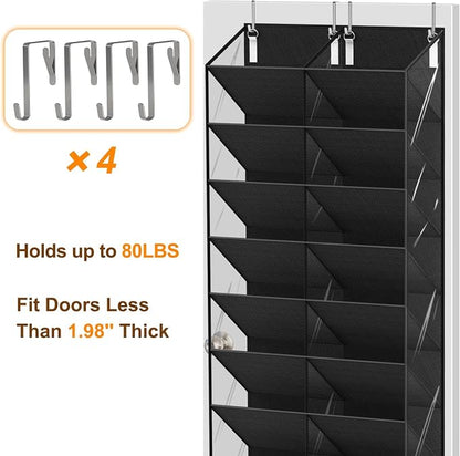 30 Pairs Over the Door Shoe Organizer, 10-Tier Door Shoes Rack Storage - Image 8