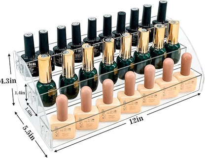 Nail Polish Holder Organizer Clear Acrylic Nail Polish Tray Fingernail Polish - Image 2