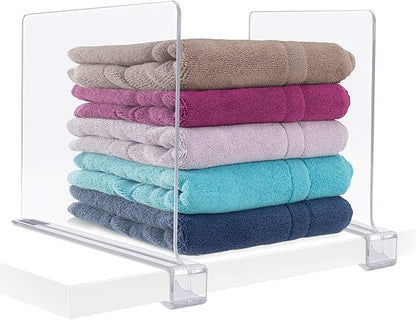 Sorbus 4 Acrylic Shelf Dividers - Image 2