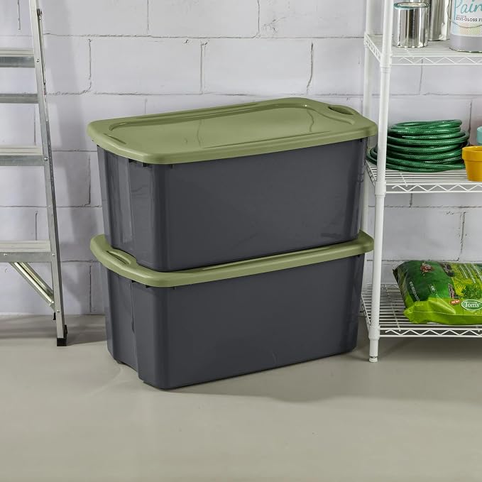 30 Gallon Plastic Storage Bin – Full-Grip Handles, Easy-Carry Stackable Heavy - Image 2
