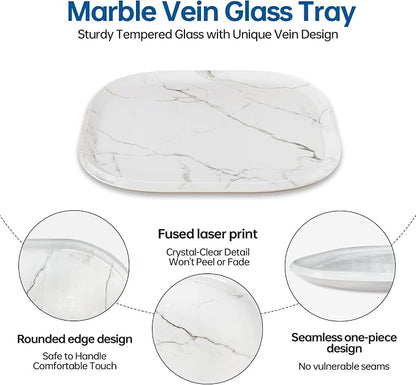 Vanity Decorative Tray, Bathroom Tray Countertop Organizer - Image 4