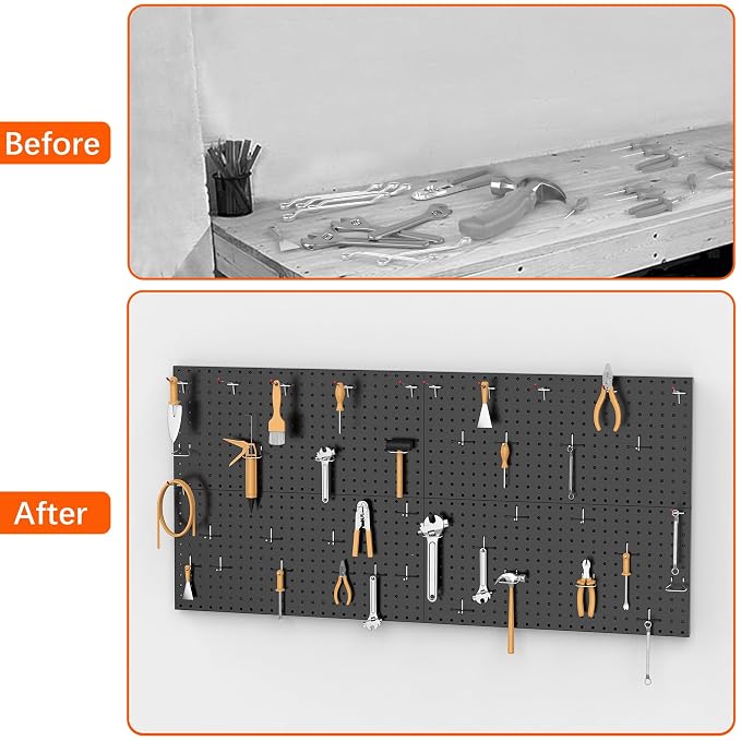 TORACK 4-Pack 12x24 inch Metal Pegboard Panels - Image 7