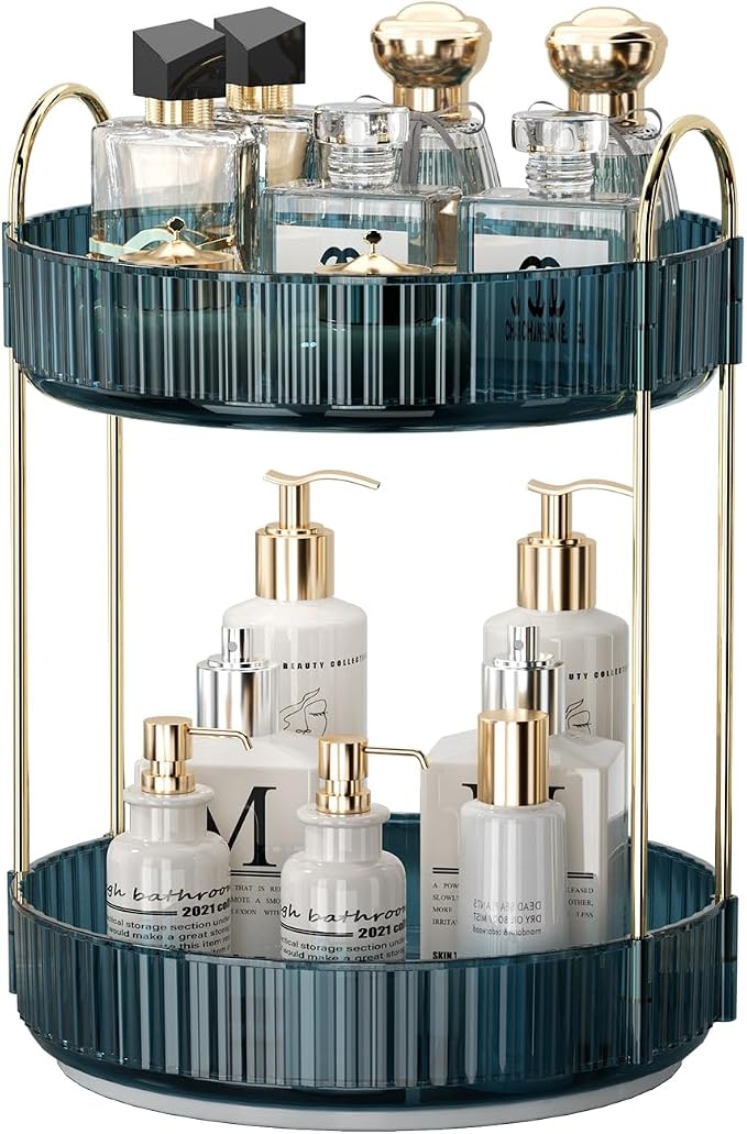 360 Rotating Makeup Organizer for Vanity, Bathroom Countertop Organizer - Image 2