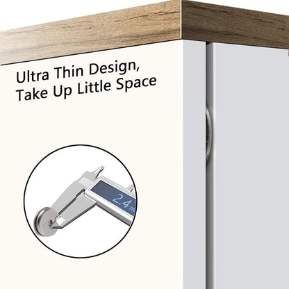 Mousike Magnetic Door Catch Ultra Thin Cabinet Magnets Stainless Steel Drawer - Image 2