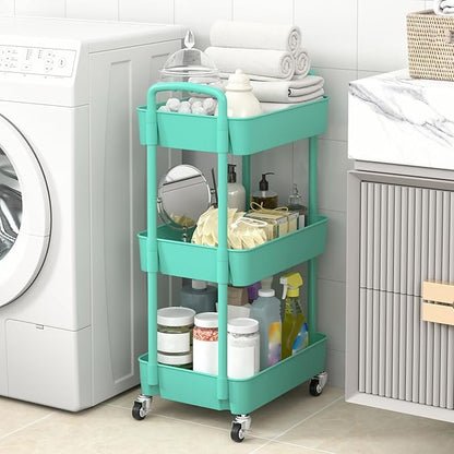 Sywhitta 3-Tier Plastic Rolling Utility Cart - Image 4