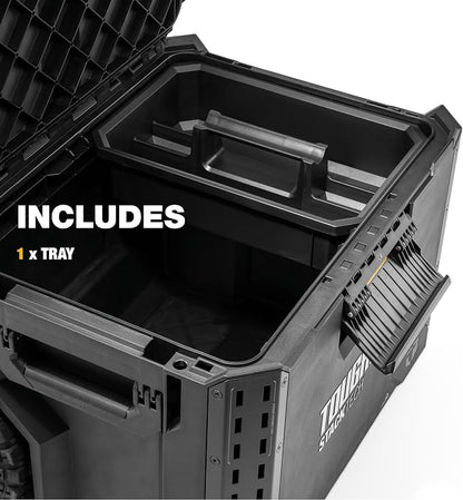 ToughBuilt Portable 2-in-1 Rolling Tool Box, Wheels & Stackable Design - Image 6