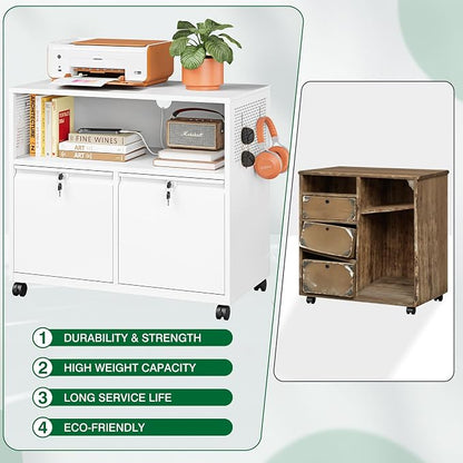 Metal File Cabinet, 2 Drawer Lateral Filing Cabinet - Image 7