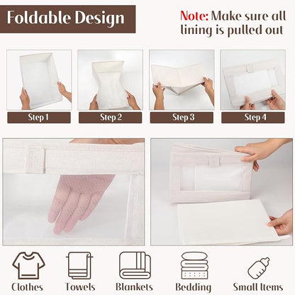10 Pack Linen Closet Organizers And Storage, Closet Storage Bins - Image 7