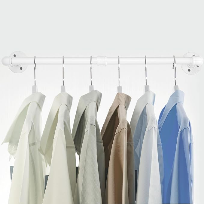 WEBI Clothing Rack Wall Mount, Heavy Duty Iron Garment Rack Bar, Retail Display - Image 5