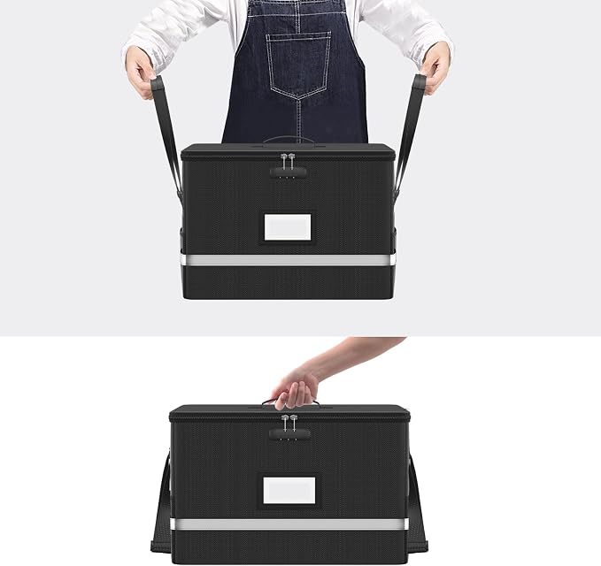 Fireproof File Box with Lock, 5200℉ Document Organizer, Reflective Strip - Image 8