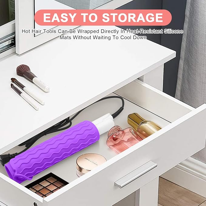 Plus Size Silicone Heat Resistant Mat, Portable Travel Hot Tools Pad Cover - Image 6