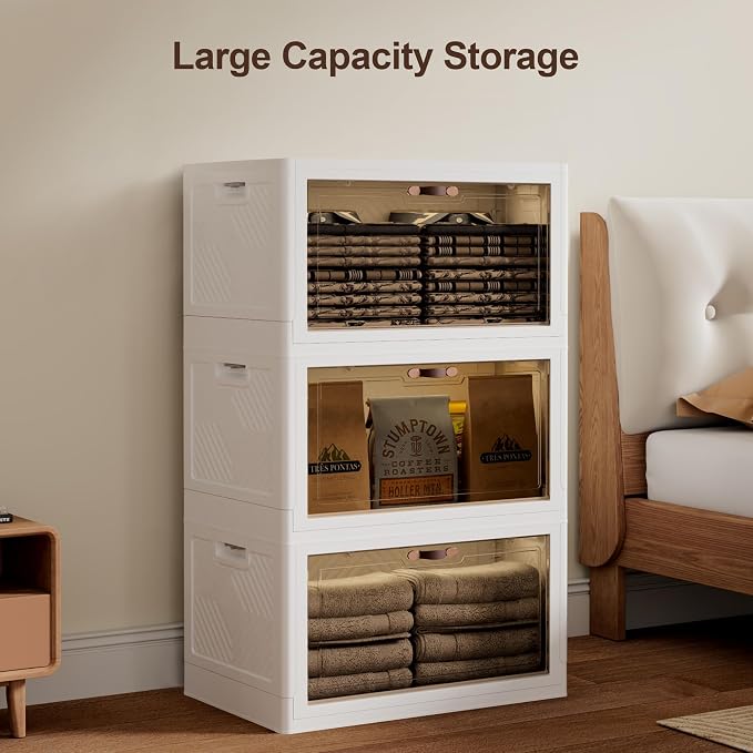 JOYMOOP Folding Storage Bins Organizer, 49.6 Quart Collapsible Storage Box - Image 9