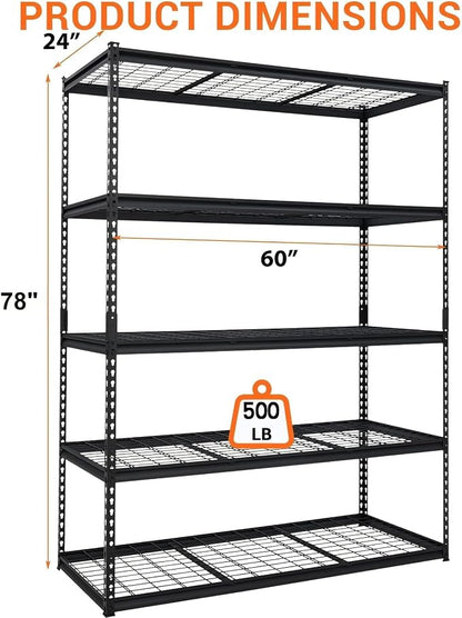 Garage Storage Shelves 5 Tiers, Heavy Duty Storage Shelving Racks - Image 3