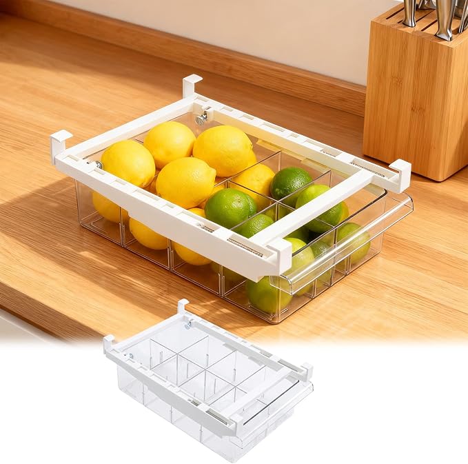 Fridge Drawer Organizer, Pull Out Shelf Storage Transparent Organizer by Unknown