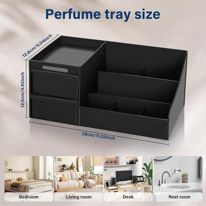 Cologne Organizer for Men, Perfume Stand, Bathroom Countertop Storage Shelf - Image 2