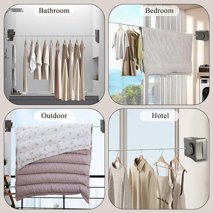 Retractable Clothesline, Retractable Outdoor Clothes Line, Heavy Duty Clothes - Image 3