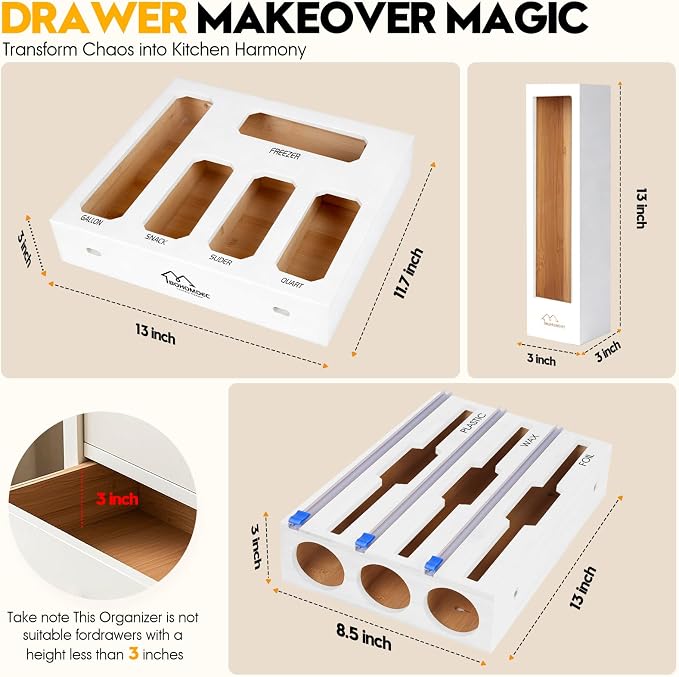 9 in 1 Foil and Plastic Wrap Dispenser - Image 2