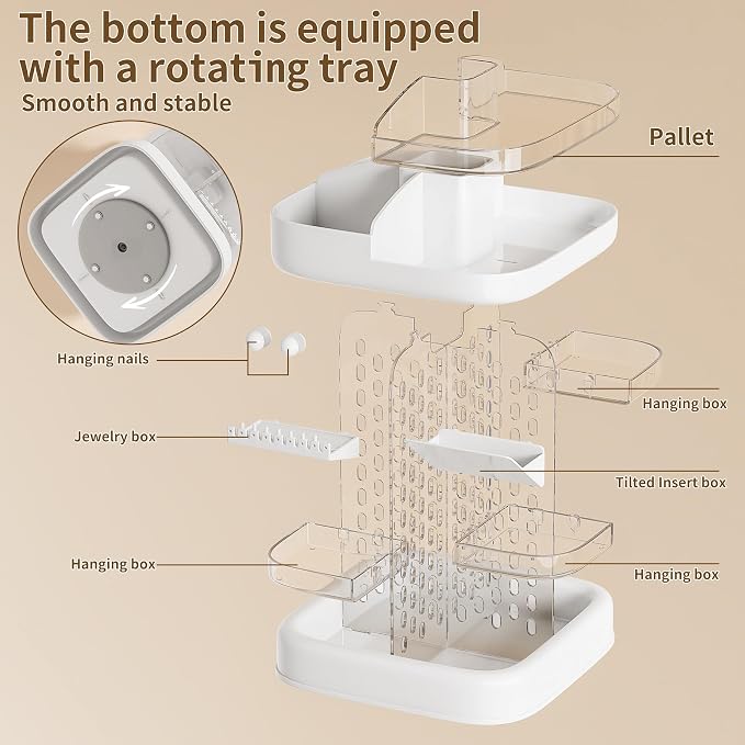 360 Rotating Makeup Organizer for Vanity & Countertop, Spinning Perfume and - Image 5