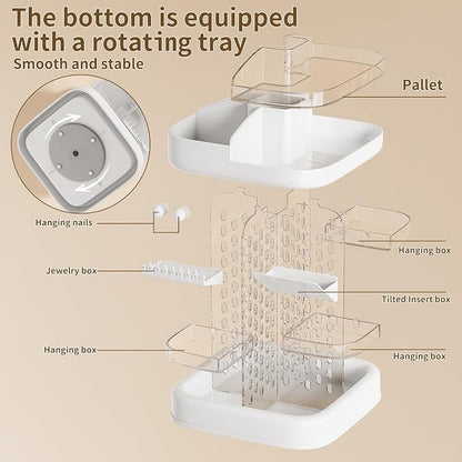 360 Rotating Makeup Organizer for Vanity & Countertop, Spinning Perfume and - Image 5