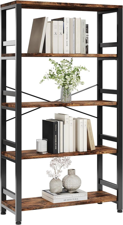 IRONCK Bookshelves and Bookcases, 31.5in Wide Shelf 5-Tier Ladder Shelf by IRONCK