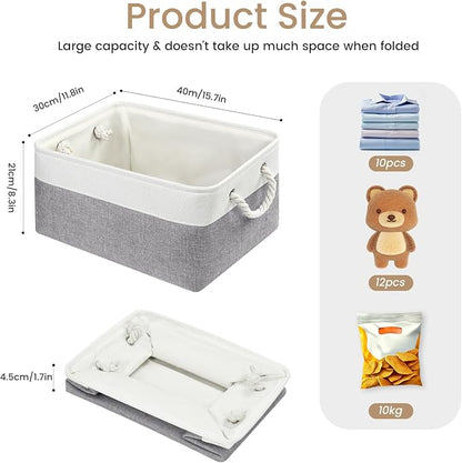 15.7x11.8x8.26 Inch Fabric Large Storage Bins - Image 5