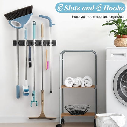 Black Broom Holder Wall Mount - Image 2