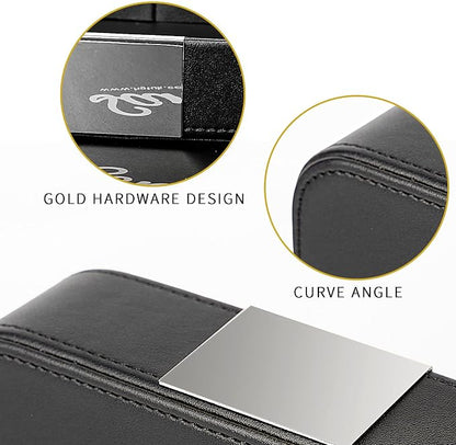 SANZIE Luxury Leather Tray Desktop Storage Catchall Organizer Decorative Tray - Image 2
