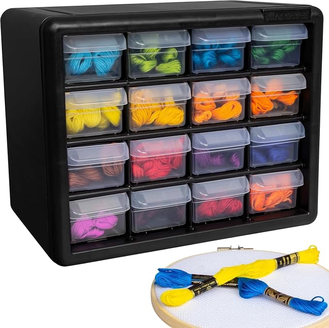 Akro-Mils 16-Drawer Plastic Cabinet - Image 11