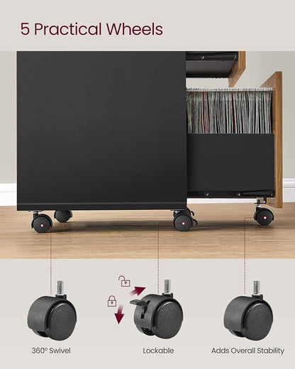 VASAGLE 2-Drawer File Cabinet, Locking Filing Cabinet - Image 6