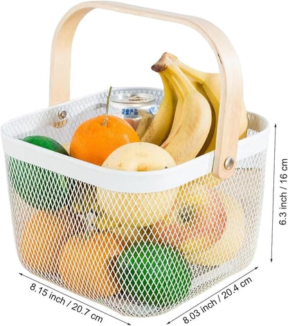 AJIODA Metal Mesh Wire Basket, Small Steel Basket - Image 3