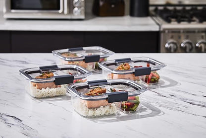 Rubbermaid Brilliance Meal Prep Containers, 2-Compartment Food Storage - Image 8