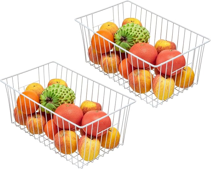 Wire Storage Baskets, Upright Freezer Organizer Bins - Image 4
