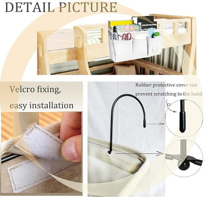 Bedside Caddy, Bedside Hanging Storage Organizer forBunk and Hospital Beds - Image 3