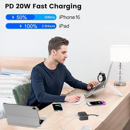 BURUDU USB C Charging Station, Portable PD Fast USB Wall Charger - Image 5