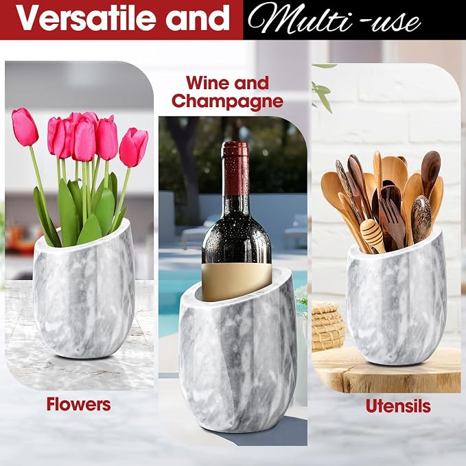 Flexzion Marble Wine Chiller Bucket – White Wine Cooler & Champagne Bucket - Image 5