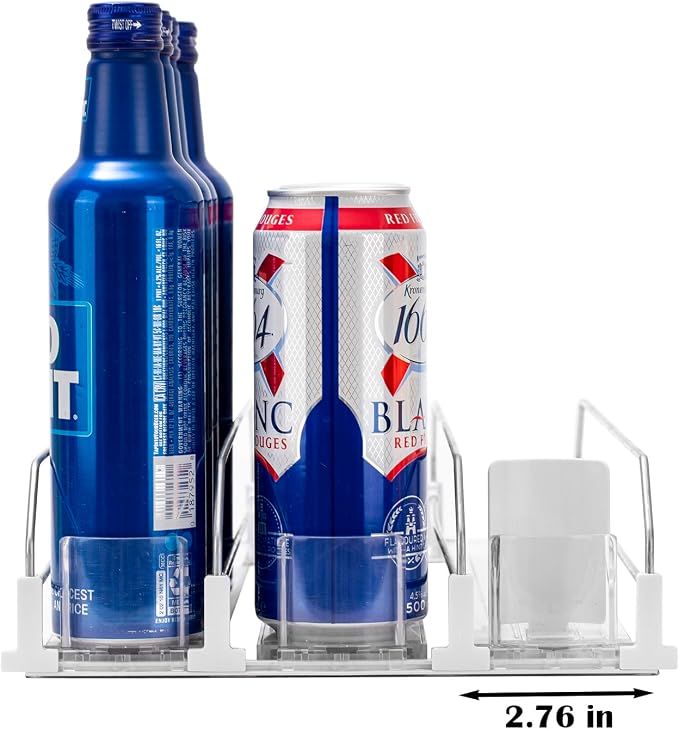Rula Drink Organizer for Fridge, Width Adjustable Water Bottle Pusher Glide - Image 4